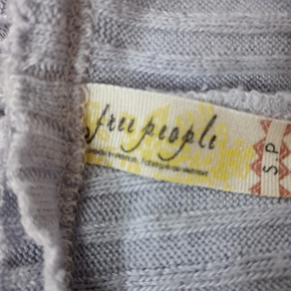 Free People Waffle knit thermal lavender raw hem - Picture 10 of 12
